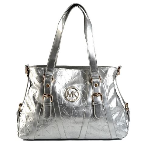 silk michael kors bag|Michael Kors silver satchel handbag.